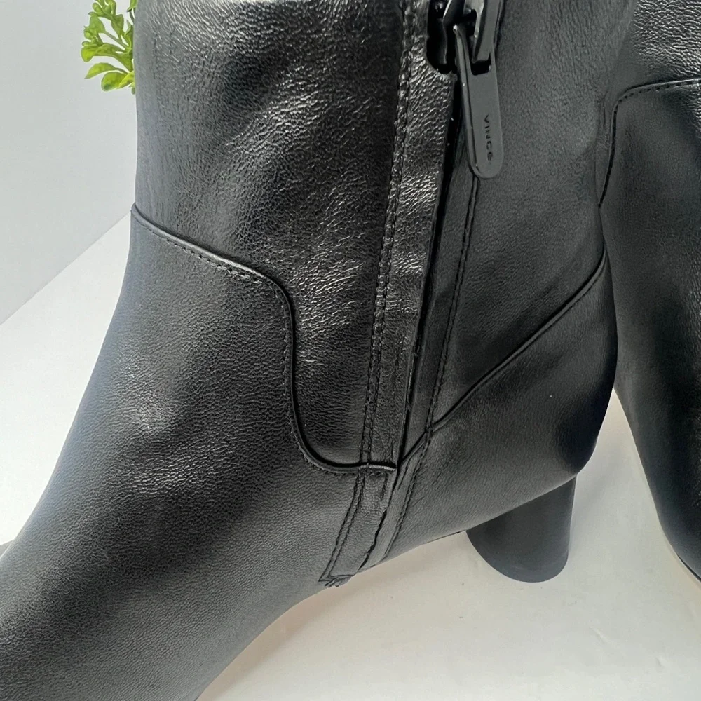 NEW Vince Hilda Leather Ankle Boots Black Size 5.5 - Picture 9 of 15